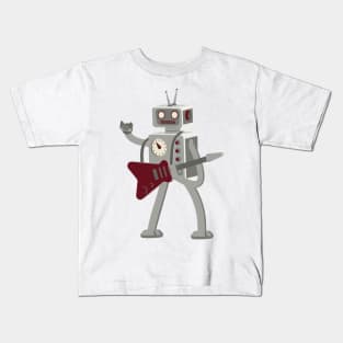 Cartoon robot rocker Kids T-Shirt
